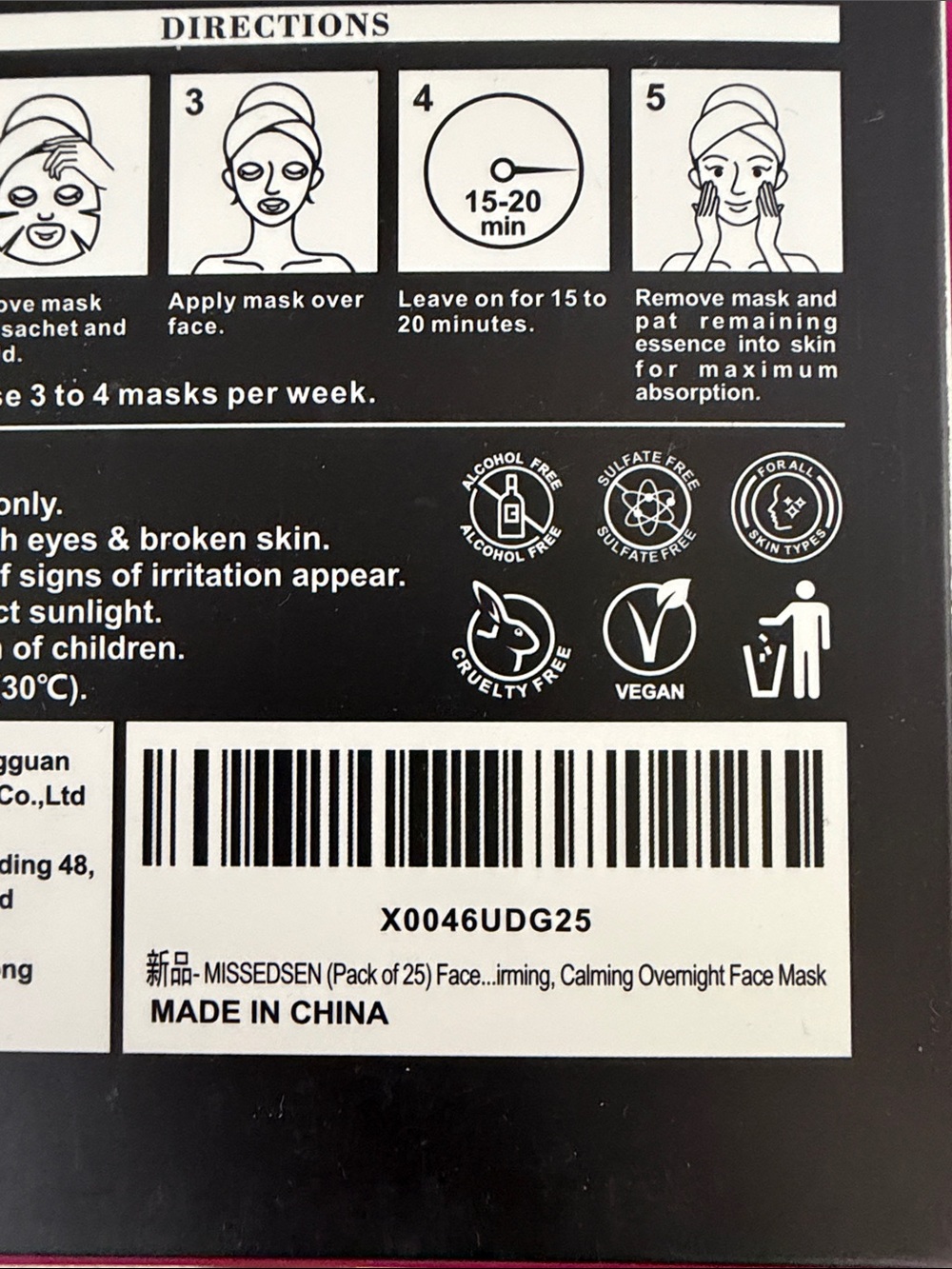 Hyaluronic Acid & Collagen Hydrating Sheet Masks All Skin Types (25 Sheets) NIB - Picture 2 of 14
